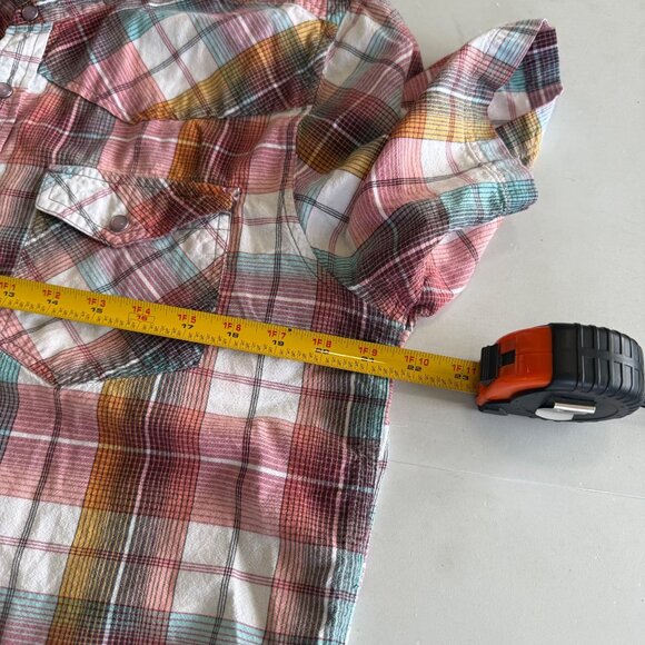 Prana Hartman Plaid Pearl Snap Organic Cotton Shirt M1HART113 Mens size Large - Picture 7 of 8